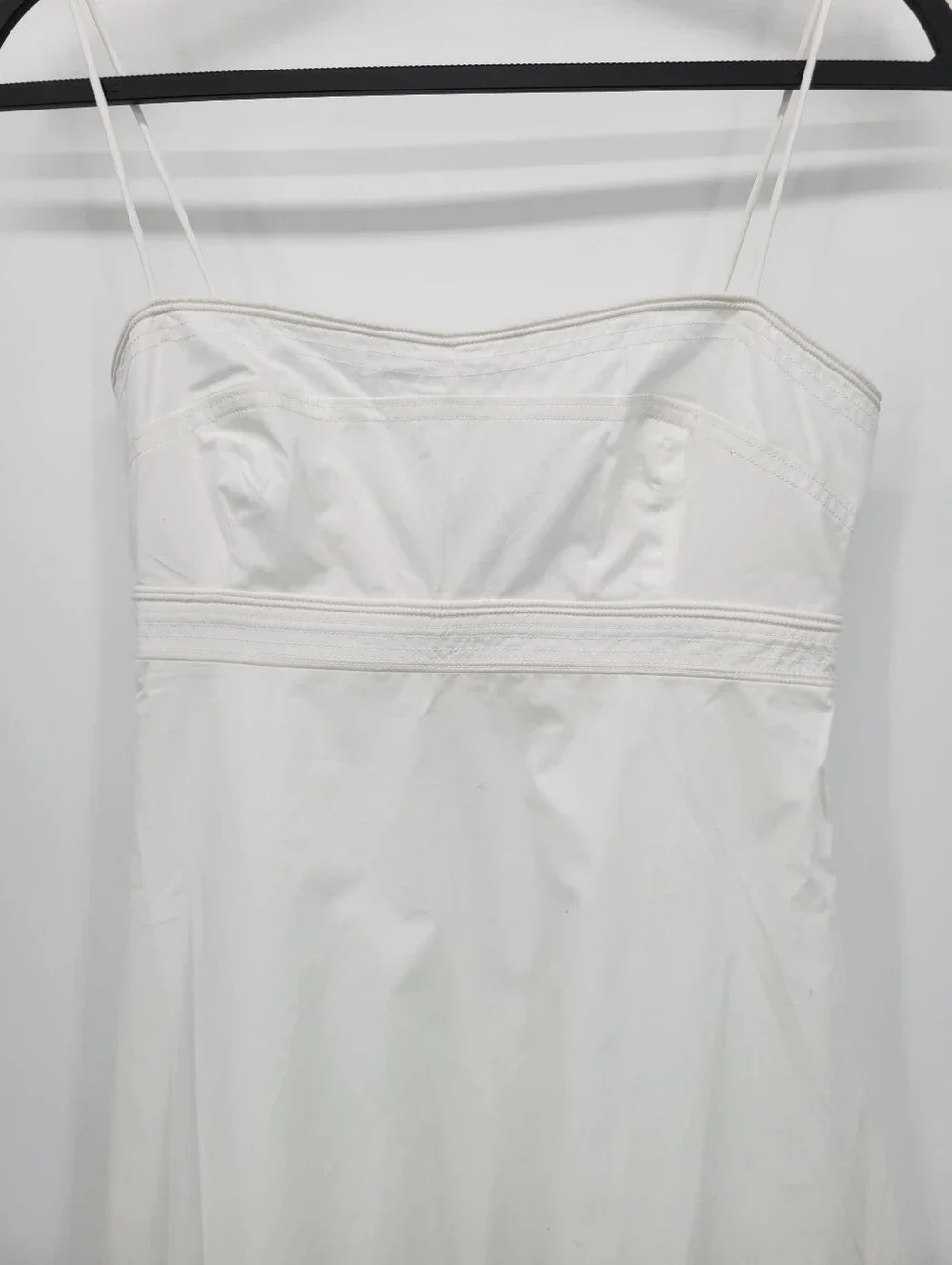 J Crew Petite empire-waist dress in cotton poplin CV558 Size 6 White